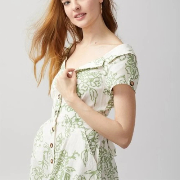 FREE PEOPLE A Thing Called Love Mini Dress in Ivory Combo - Picture 2 of 11